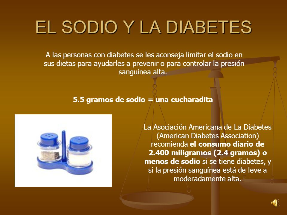 diabetes dieta baja en sodio
